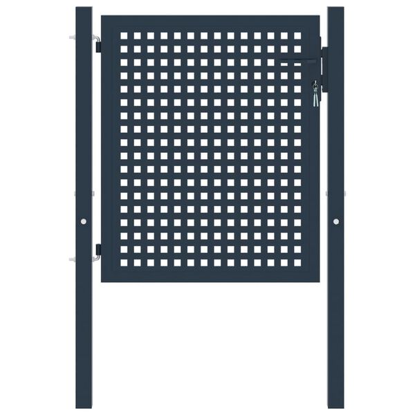 vidaXL Fence Gate Anthracite 102x100 cm Steel