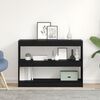 vidaXL Bookcase Black Oak 100 x 30 x 72 cm Engineered Wood