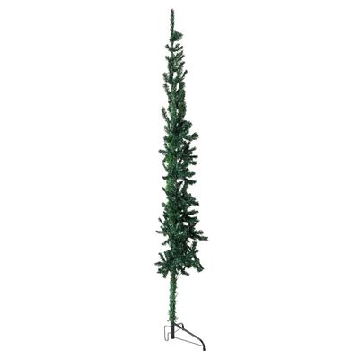 vidaXL Slim Artificial Half Christmas Tree with Stand Green 210 cm