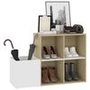 vidaXL Hall Shoe Cabinet White and Sonoma Oak 105x35.5x70 cm Engineered Wood