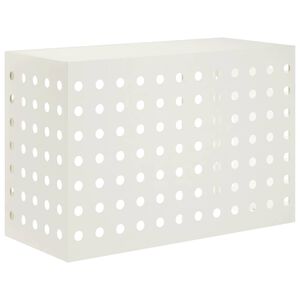 vidaXL Air Conditioner Cover White 90 x 40 x 60 cm Steel