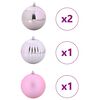 vidaXL Christmas Bauble Set 4 pcs Pink Plastic