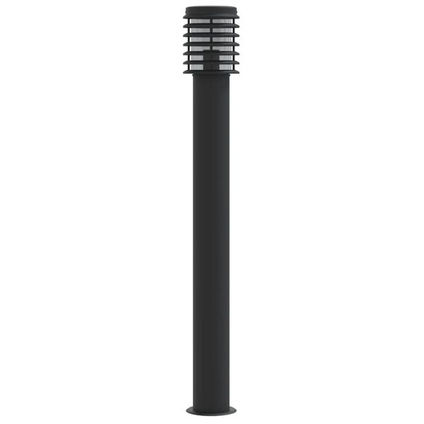 vidaXL Outdoor Floor Lamp Black 110cm Stainless Steel