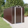 vidaXL Garden Shed Dark Brown 192x523x223 cm Galvanised Steel