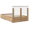 vidaXL Bed Frame with Drawer Artisan Oak 120 x 190 cm Engineered Wood