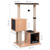 vidaXL Cat Tree with Sisal Scratching Mat 104 cm