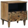 vidaXL Bed cabinet with Drawer Brown 40 x 33 x 46 cm Solid Mango Wood