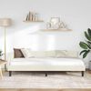 vidaXL Corner Bed Frame with Headboard Cream 100 cm x 200 cm Velvet