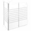 vidaXL Bath Enclosure 120x68x130 cm Tempered Glass Stripe