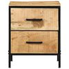 vidaXL Bedside Cabinet with Drawer Brown and Black 40 x 35 x 50 cm