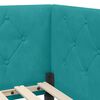 vidaXL Corner Bed Frame with Headboard Turquoise 90 x 200 cm Velvet
