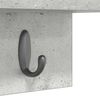 vidaXL Wall-Mounted Coat Rack Concrete Grey 60 x 10.5 x 18 cm