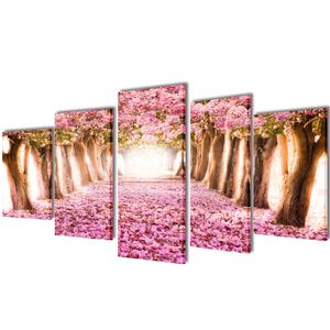 vidaXL Canvas Painting | Multicolour | Canvas, Wood | Large | Decorative Inlays