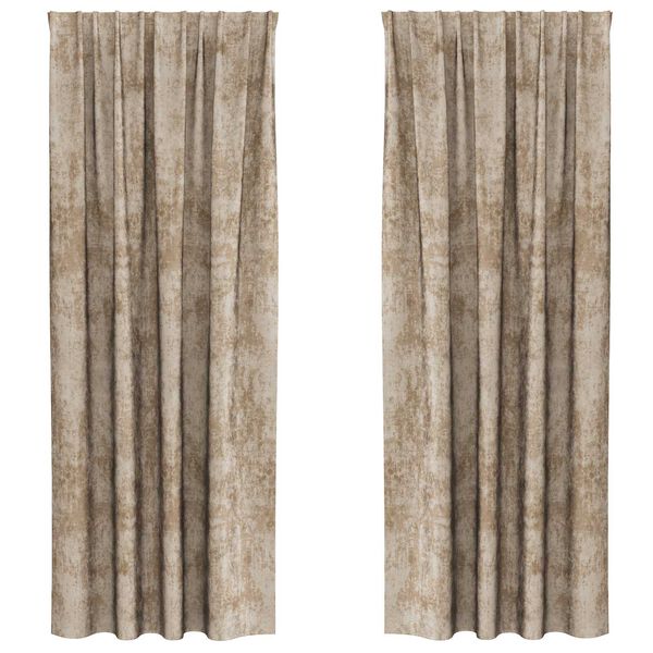 vidaXL Velvet Curtains 2 pcs Champagne 245 x 140 cm Velvet