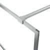 vidaXL Walk-in Shower Wall Silver 115x195 cm Clear ESG Glass