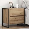 vidaXL Bedside Table Artisian Oak 50 x 39.5 x 50 cm Engineered Wood