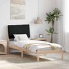 vidaXL Bed frame Brown and black 75 x 190 cm Solid pine wood