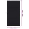 vidaXL Sports Towels 2 pcs Black 200 x 100 cm Polyester and polyamide