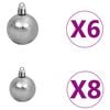 vidaXL Artificial Christmas Tree with LEDs&Ball Set&Pine Cones 180 cm