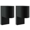 vidaXL Outdoor Wall Light 2 pcs Black 12 x 7 x 15 cm Stainless Steel