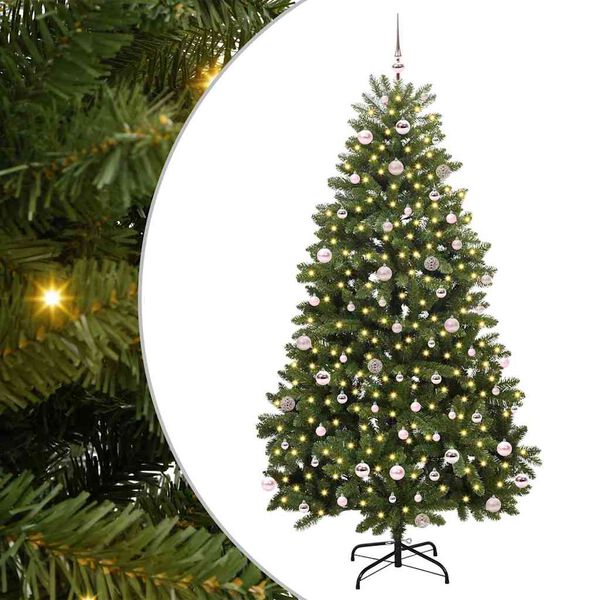 vidaXL Artificial Christmas Tree Green 240 cm PVC and Metal