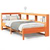 vidaXL Bookcase Bed without Mattress Wax Brown 100x200 cm Solid Wood Pine