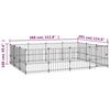 vidaXL Outdoor Dog Kennel Steel 11.58 m&sup2;