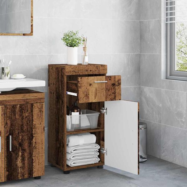 vidaXL Bathroom Cabinet Set TULUM Old Wood 37 x 31.5 x 82 cm