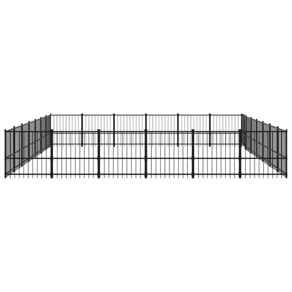 vidaXL Outdoor Dog Kennel Steel 39.52 m&sup2;