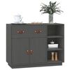 vidaXL Sideboard Grey 98.5x40x75 cm Solid Wood Pine