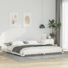 vidaXL Floor Bed Frame White 200 x 210 cm Solid pine wood