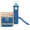 vidaXL Kids' Loft Bed with Tower without Mattress Blue 80x200 cm