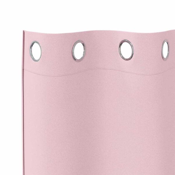 vidaXL Blackout Curtains with Rings 2 pcs Baby Pink 225 x 140 cm