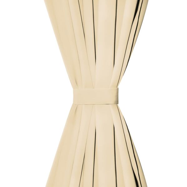 vidaXL Micro-Satin Curtains 2 pcs with Loops 140x245 cm Beige