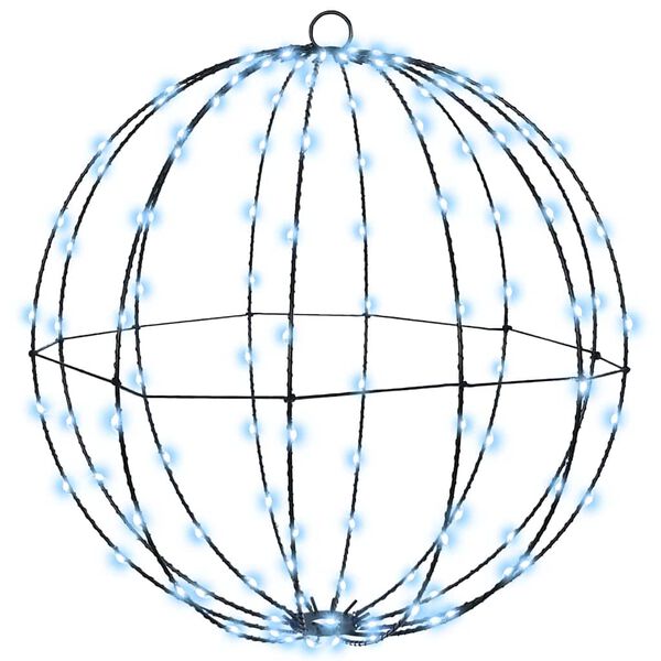 vidaXL Ball with 192 LEDs 2 pcs Cold white 40.5 x 40.5 x 42 cm Metal
