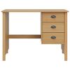 vidaXL Desk with Drawers with Drawer Hill Honey Brown 100 x 45 x 74 cm