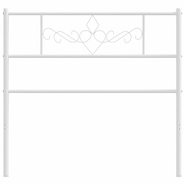 vidaXL Metal Replace Headboard White 75 cm