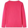 Kids' T-shirt with Long Sleeves Bright Pink 128