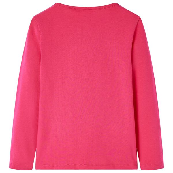 Kids' T-shirt with Long Sleeves Bright Pink 128