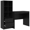 vidaXL Desk with Drawer 2 pcs Black Oak