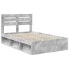 vidaXL Bed Frame Concerte Grey 135 x 190 cm Solid Pine Wood