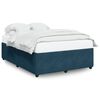 vidaXL Bed Frame without Mattress Blue 140x190 cm Velvet