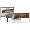 vidaXL Bed Frame without Mattress Smoked Oak 107x203cm Engineered Wood