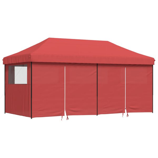 vidaXL Party Tent Folding Burgundy 292 x 580 x 315 cm Oxford Fabric