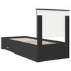 vidaXL Bed Frame Black and Silver 70 x 190 cm Engineered Wood