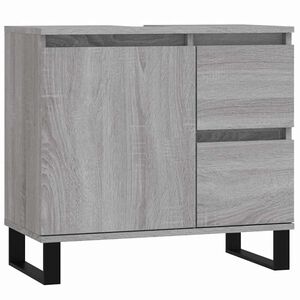 vidaXL Bathroom Cabinet Grey Sonoma 65x33x60 cm Engineered Wood