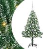 vidaXL Artificial Christmas Tree Snow Flocked with LED Light 120 cm