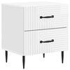 vidaXL Bedside Cabinet High Gloss White 43 x 34.5 x 47.5 cm