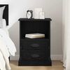 vidaXL Bedside Cabinet Black Oak 36 x 43 x 60 cm Engineered Wood