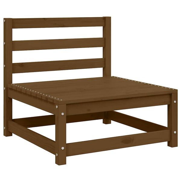 vidaXL 3 Piece Garden Lounge Set Honey Brown Solid Pinewood